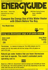 yellow energyguide label, Boston, Brook Farm MA